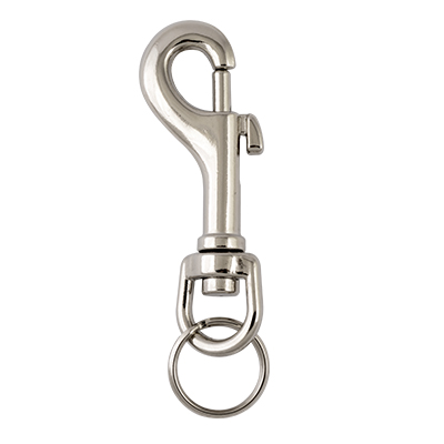 Bolt Snap, Rust proof metal snap hook with key ring  ,Nickel plated , Eletro galvanized ,Brass platedChromium plated , Alloy zine die castingElectric Dipping Snap hook with key ring .