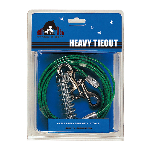 Heavy Cable Tieout with Spring
