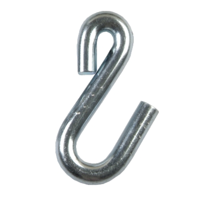 Trailer Safety S-Hook Heat Treated Zinc Plated, with or without latch