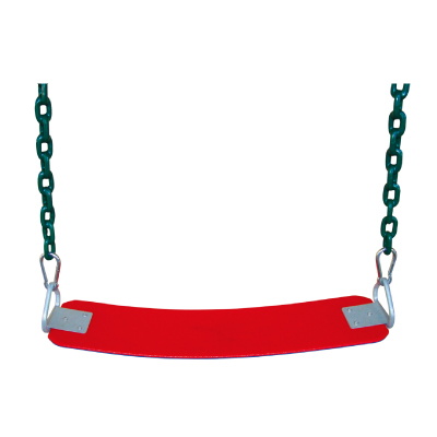 2-Color Plastic Celt Swing Seat with Vinyl and Paint Coated Chains