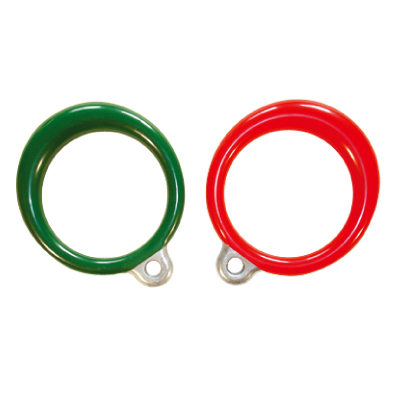 Metal Round Trapeze Rings, Plastisol Coated