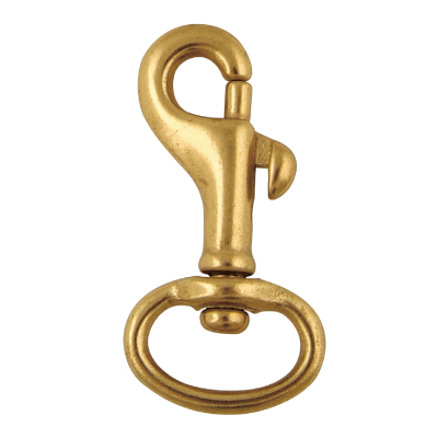 Solid Brass Swivel Round Eye Bolt Snap