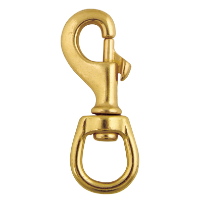 Solid Brass Swivel Round Eye Bolt Snap