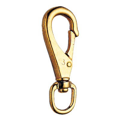 Solid Brass Swivel Round Eye Tongue Snap