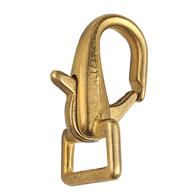 Solid Brass Rigid Strap Eye Trigger Snap