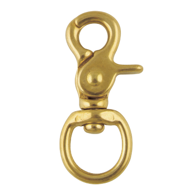 Solid Brass Swivel Round Eye Trigger Snap