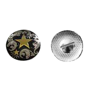 Silver Plated Double Star Conchos
