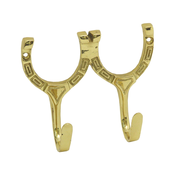 Brass Two Horseshoe Hook