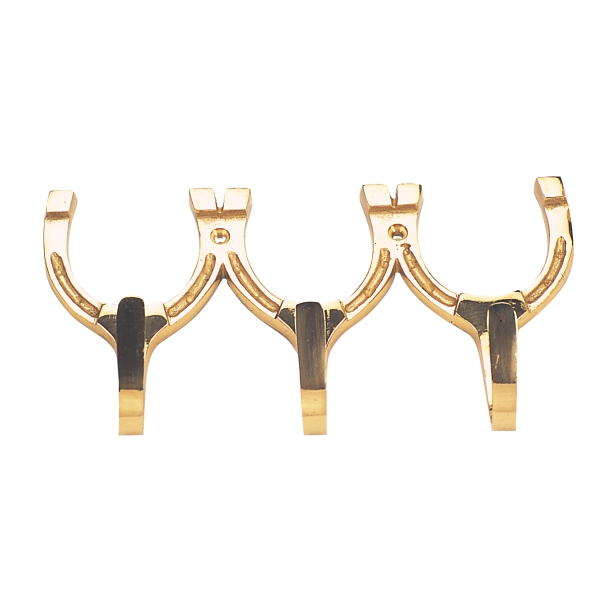 Brass Triple Horseshoe Hook