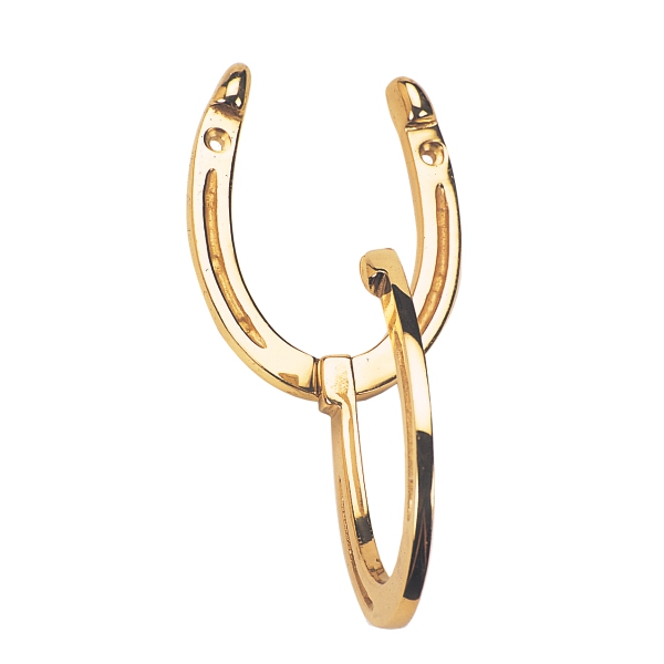 Brass Double Horseshoe Hook