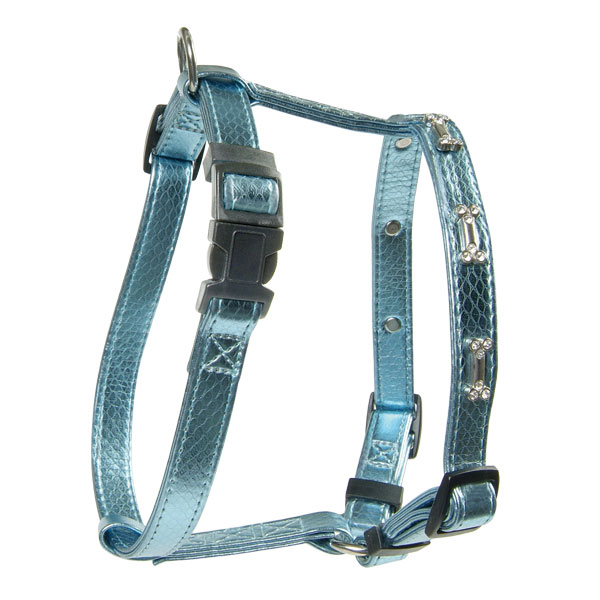 Metallic Glitter Bone Dog Harness