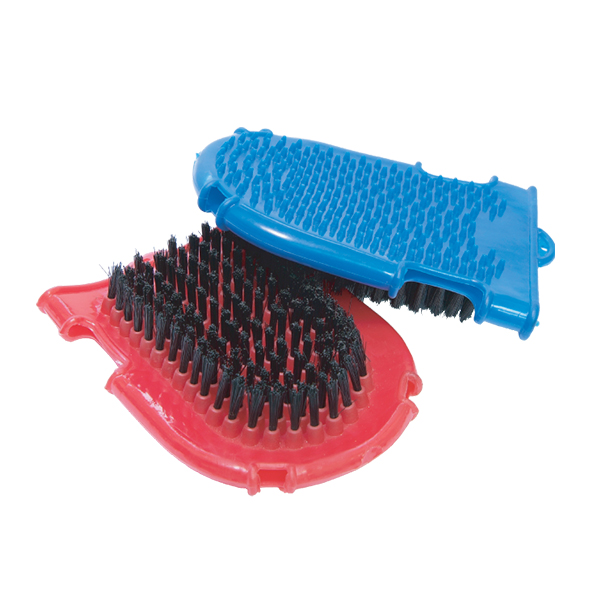  Plastic dual Grooming glove mitt