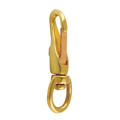 Solid Brass Swivel Round Eye Spring Snap