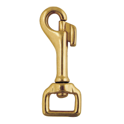 Solid Brass One Touch Swivel Strap Square Eye Bolt Snap
