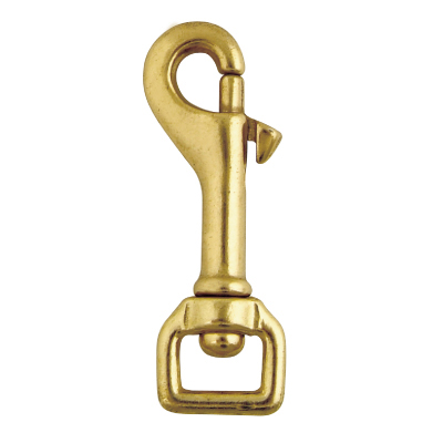 Solid Brass Swivel Strap Square Eye Bolt Snap