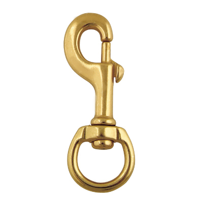 Solid Brass Heavy Type Swivel Round Eye Bolt Snap