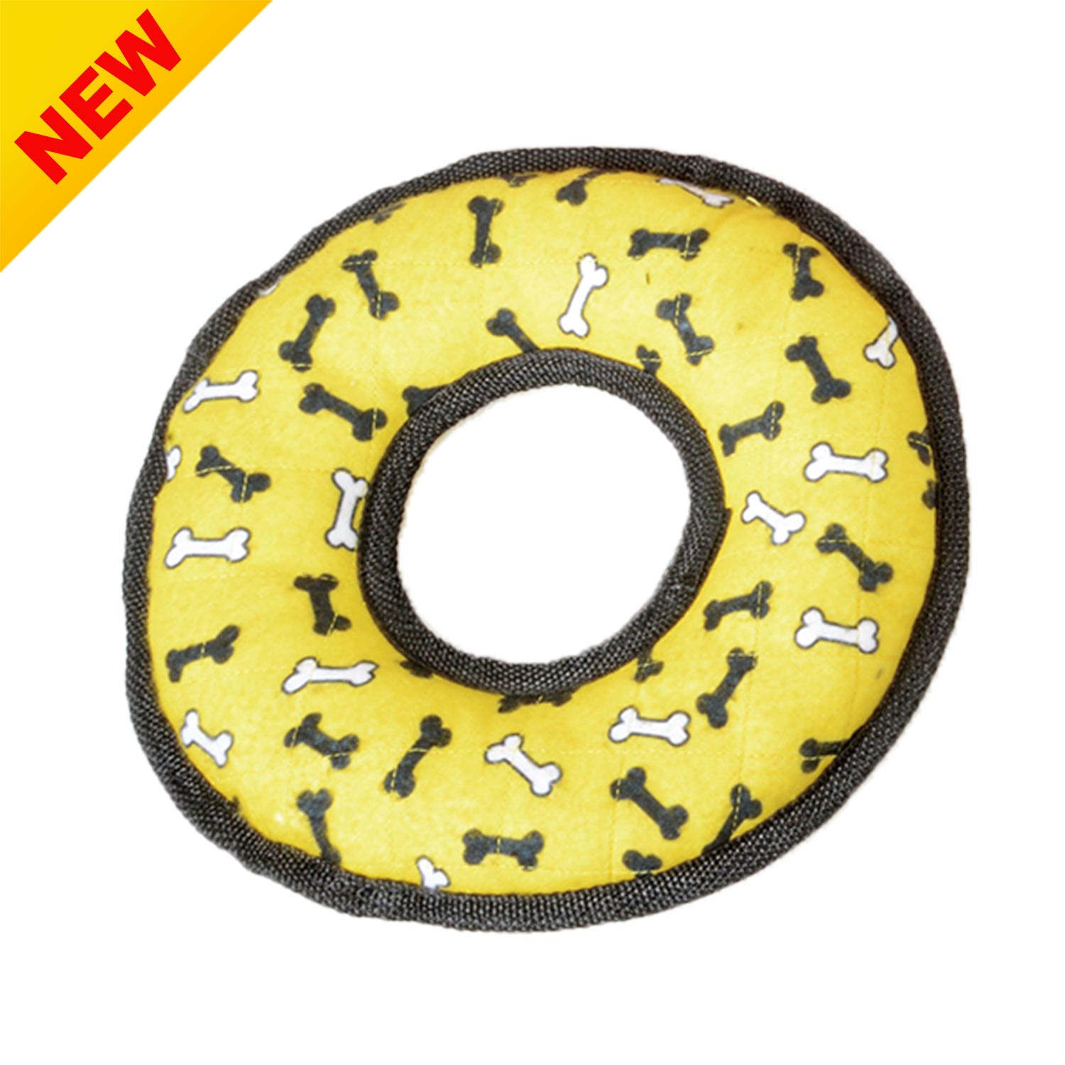 Stuffed Squeaky Ring Pet Dog Toy