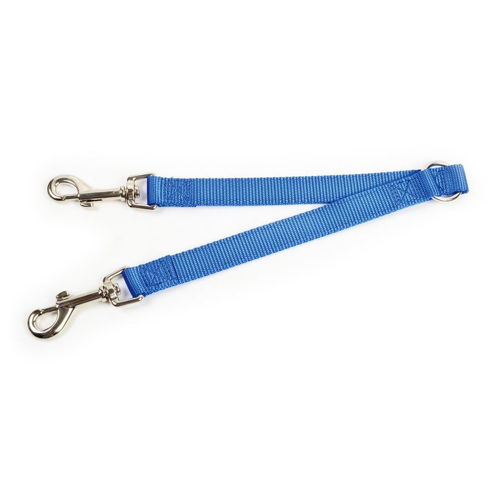 The Coupler-Nylon Twin Leash for Walking Two Dogs