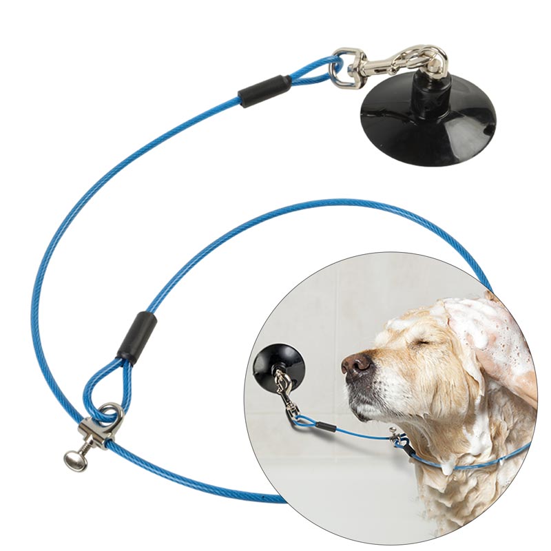 Dog Cable Restraint Pet Grooming Rubber Sucker Bathing Shower Kits
