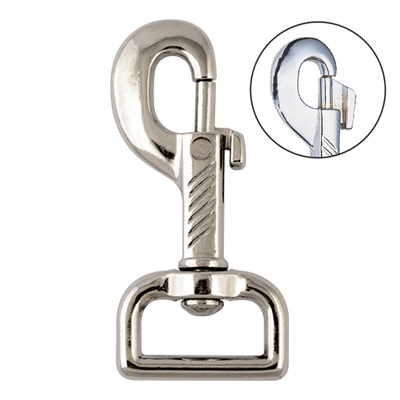 Bolt Snap, Rust proof metal snap hook ,Nickel plated , Eletro galvanized ,Brass platedChromium plated , Alloy zine die castingElectric Dipping Swivel loop eye snap hook.