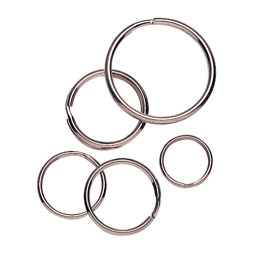 Steel Nickel Plated Split Key Ring with Heat Treated