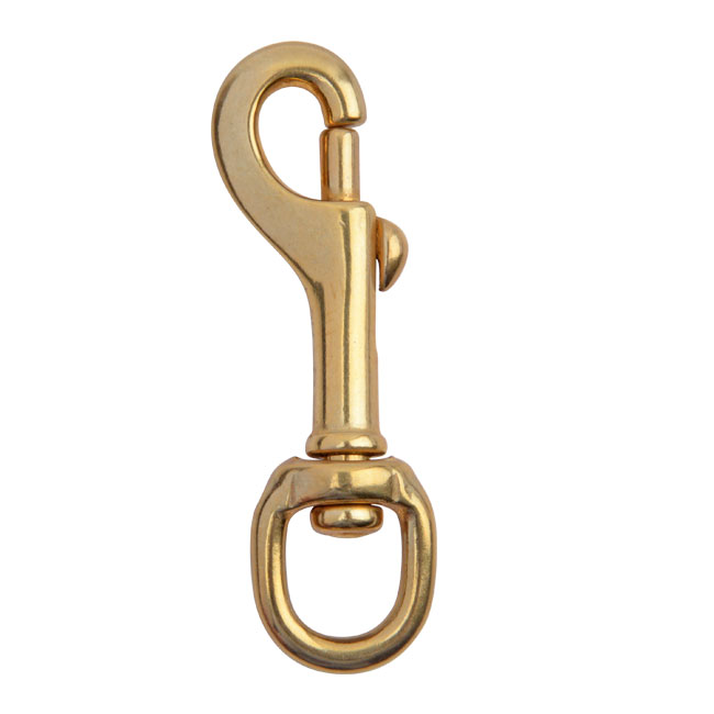 Solid Brass Swivel Eye Bolt Snap Hook